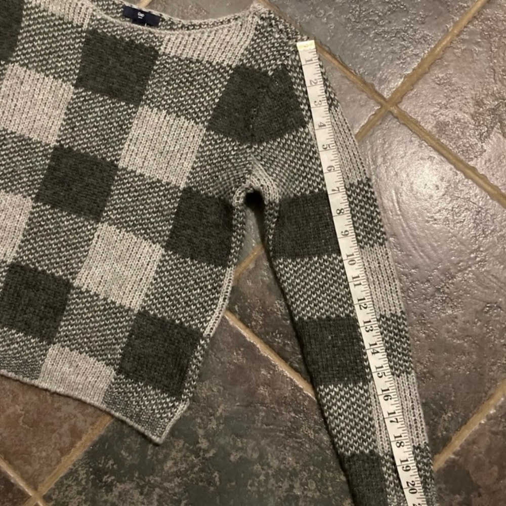 Gap Solid Gray And Gray Plaid Sweater Set. Women’… - image 4